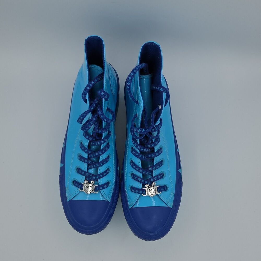 Miley Cyrus Converse Chuck Taylor Platform Hi Gnarly Blue Patent Sneakers Size 9 - Picture 4 of 8